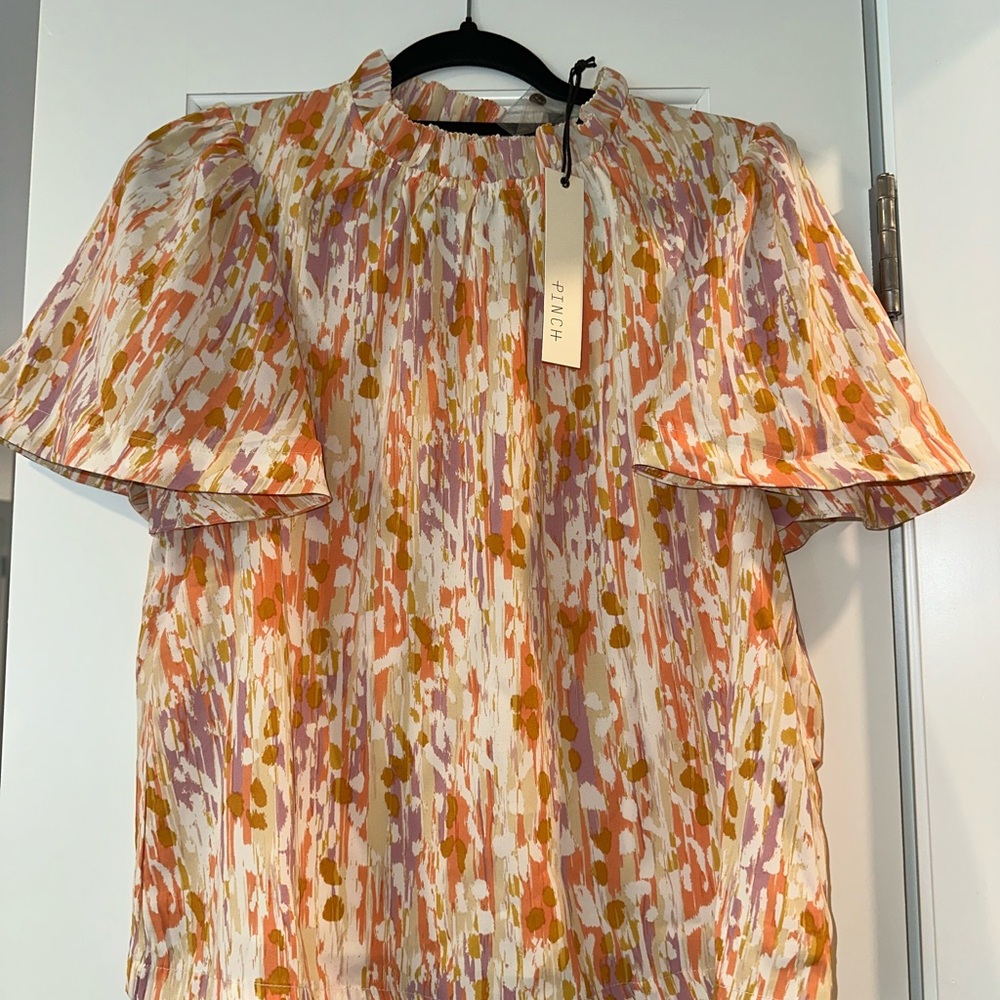 Pinch Vibrant Brushstroke Blouse